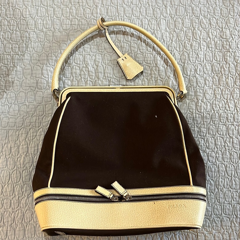 Vintage Prada Purse with Slipper/Shoe compartment